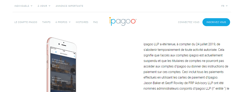 capture ecran du site d'Ipagoo